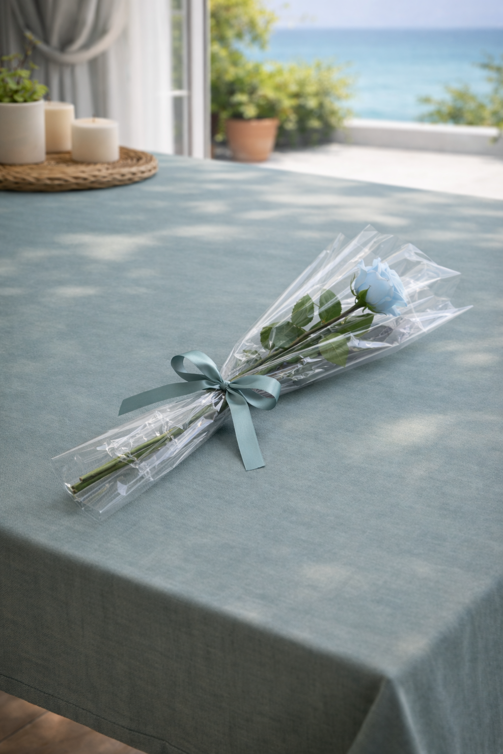 Rose éternelle — Bleu turquoise